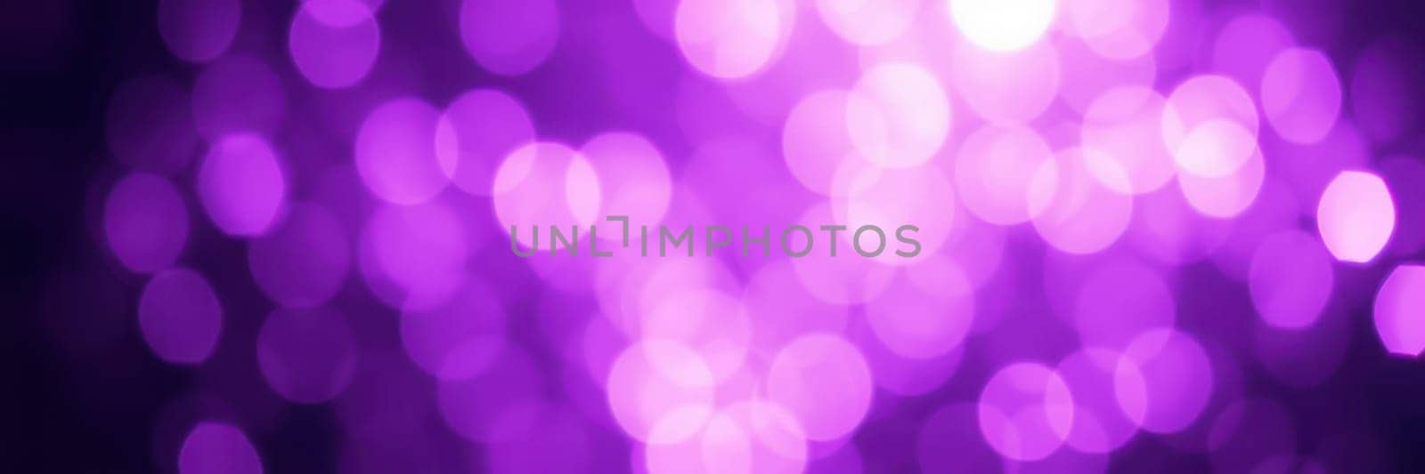 Soft, shimmering purple bokeh lights fill the background, creating an enchanting mood perfect for an evening celebration or gathering. The gentle glow enhances the festive ambiance.