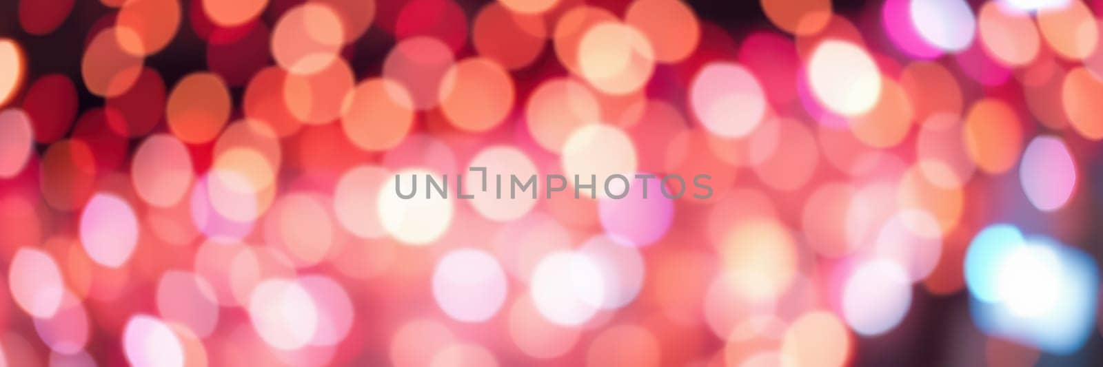 Bright and colorful bokeh lights fill the frame, creating a joyful ambiance during a bustling evening celebration in a vibrant outdoor location.