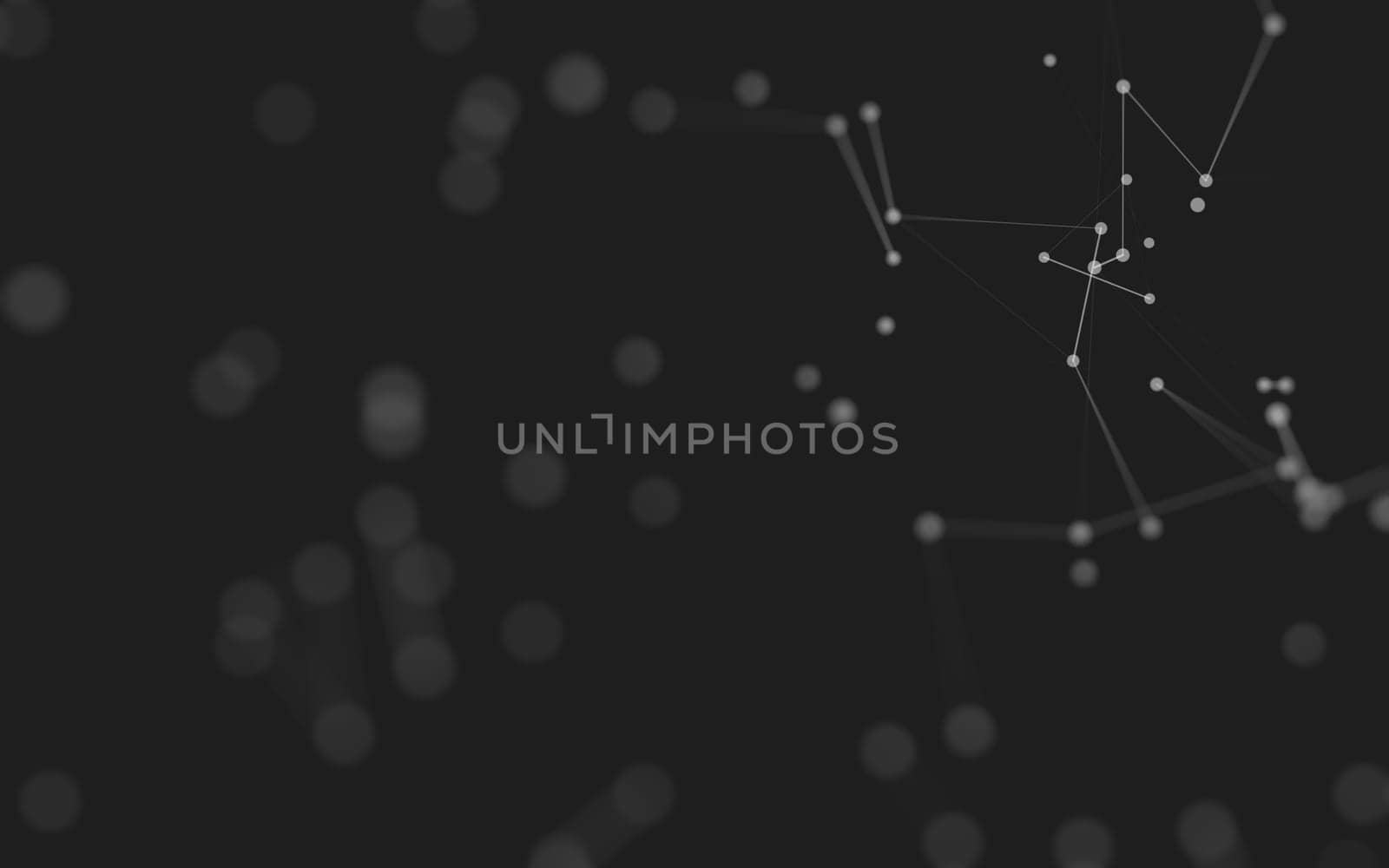 Abstract background. Molecules technology with polygonal shapes, connecting dots and lines. Connection structure. Big data visualization.  by teerawit