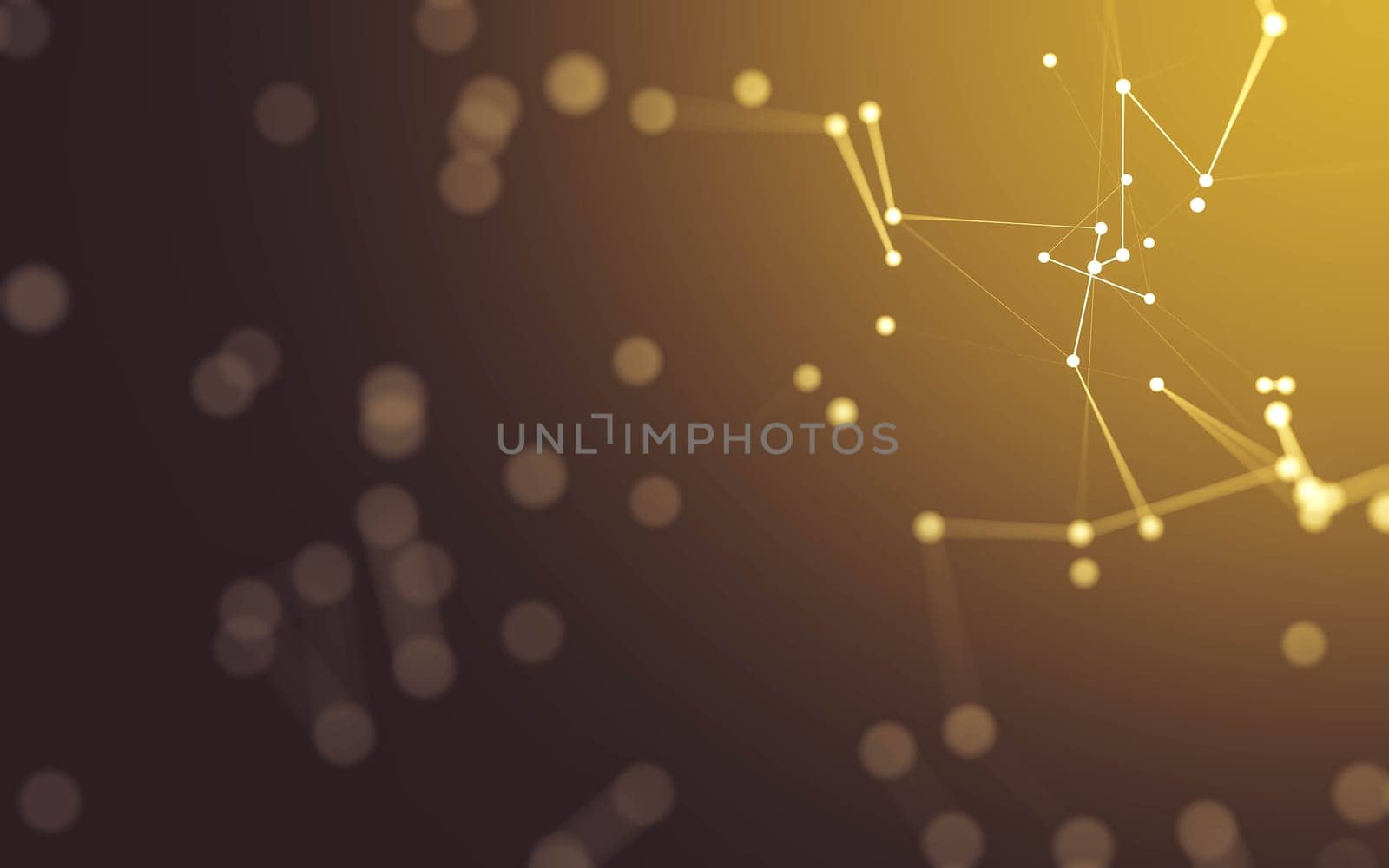 3d Abstract background. Molecules technology with polygonal shapes, connecting dots and lines. Connection structure. Big data visualization. 3d background.