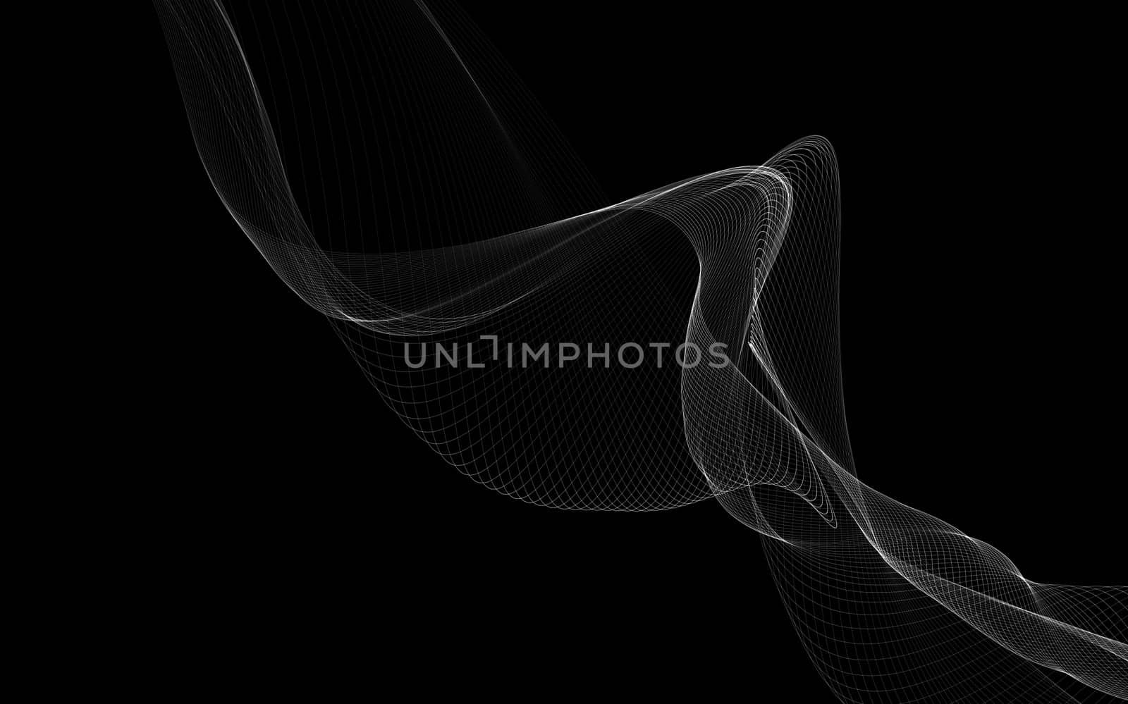 Dark abstract background with a glowing abstract waves, abstract background