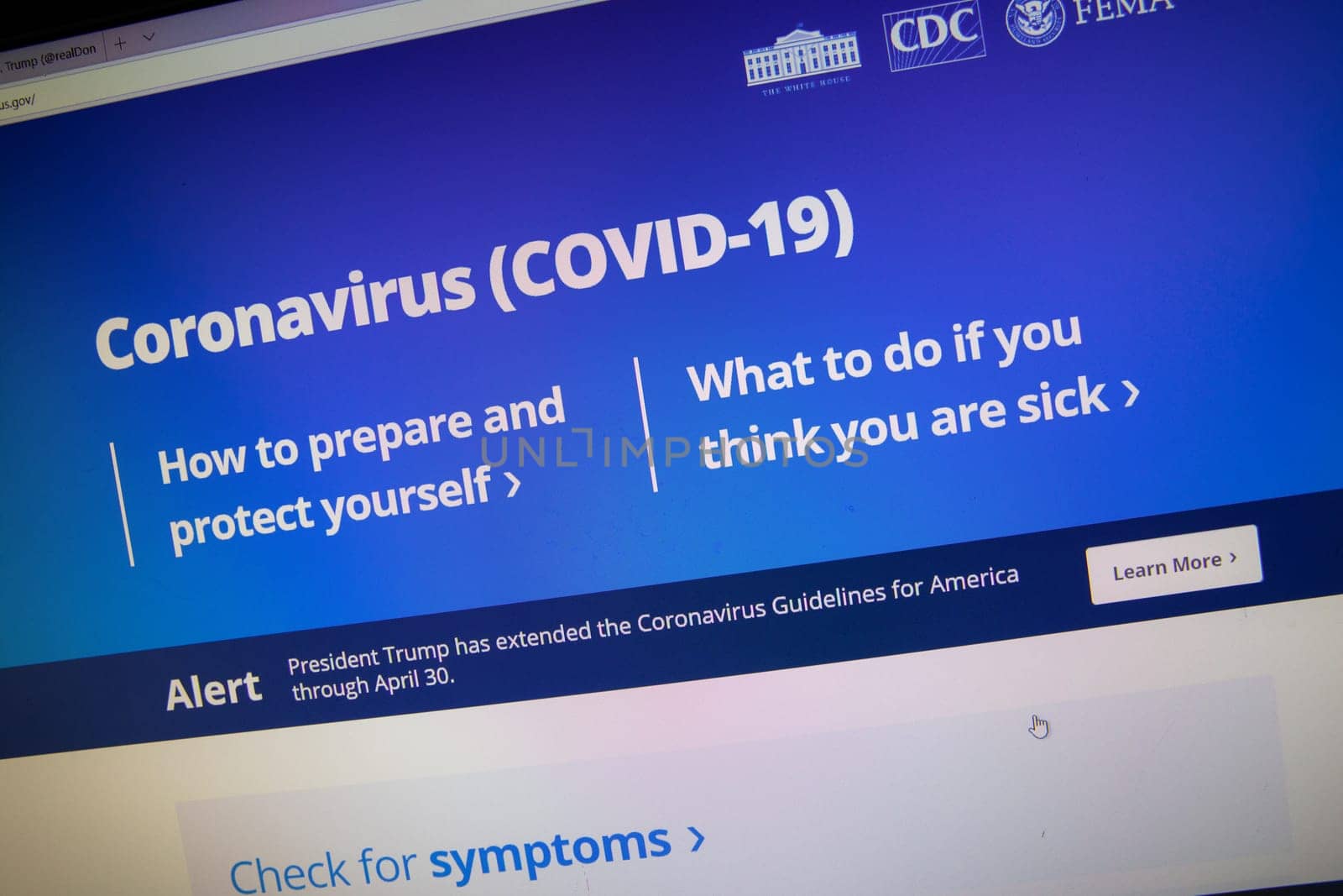 NAMPA, IDAHO - APRIL 14, 2020: checking for covid 19 syptoms