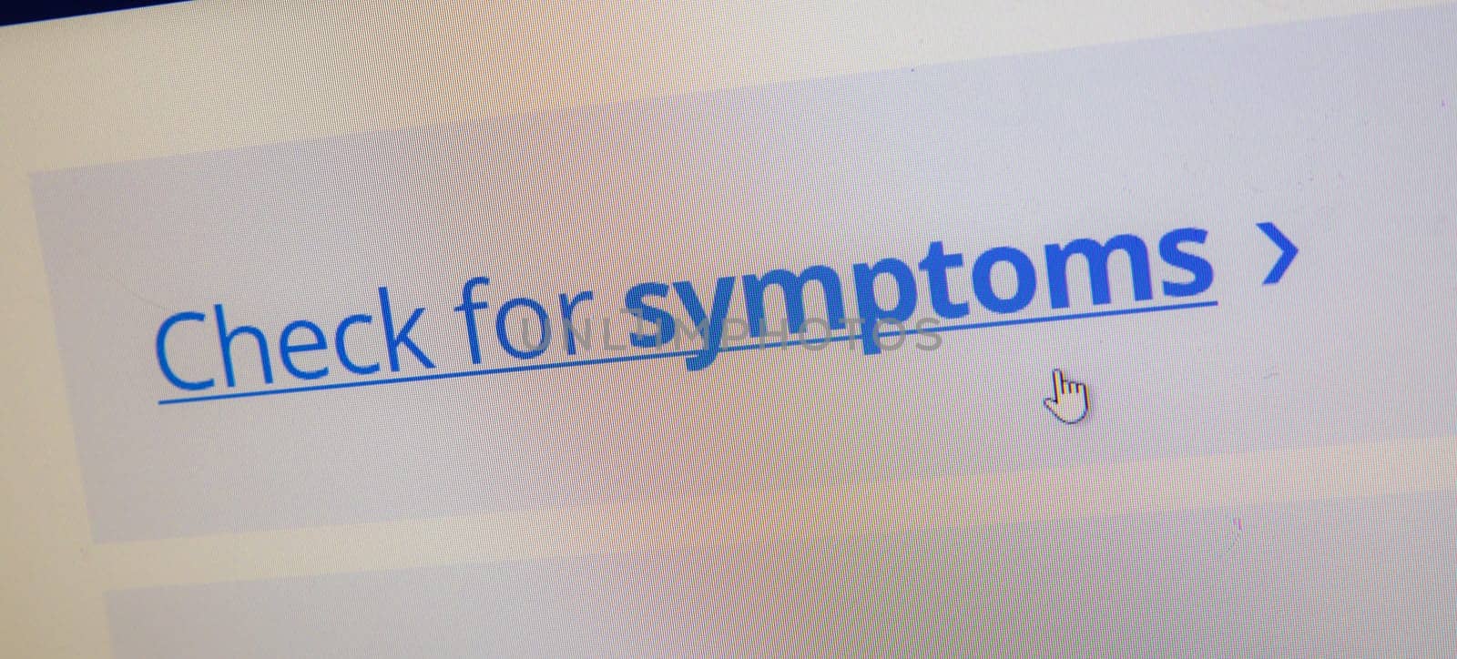 check for symptoms of your illness