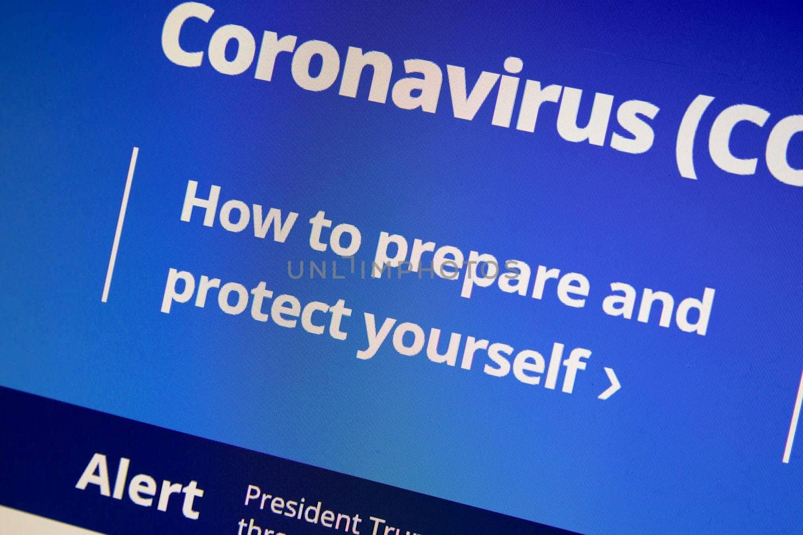 NAMPA, IDAHO - APRIL 14, 2020: cdc talking about the coronavirus