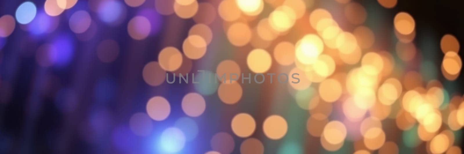Soft, glowing orbs of light illuminate the surroundings, creating a vibrant backdrop for evening festivities in the bustling city center, enhancing the celebratory atmosphere.