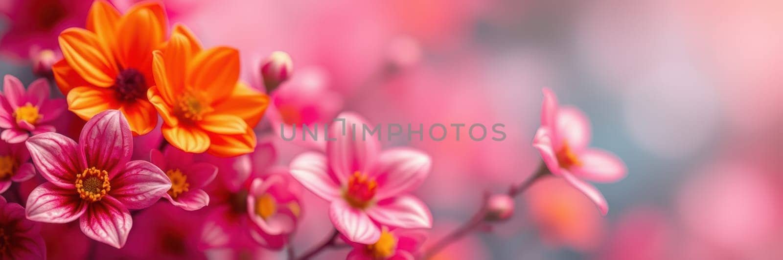 Colorful flowers in shades of pink and orange flourish in a spring garden, capturing the warmth of the sunny afternoon and inviting pollinators to the scene.