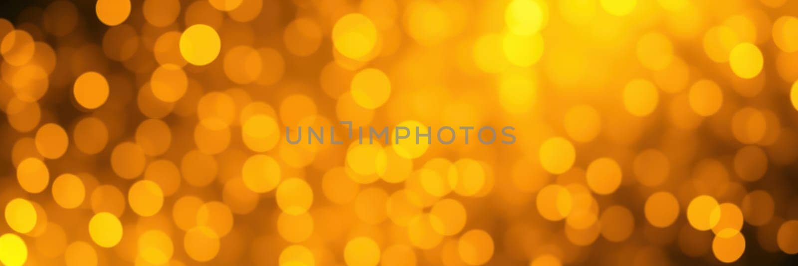 Glowing golden bokeh lights fill the background, enhancing the joyful mood during a nighttime celebration or event. The sparkling lights add warmth and excitement.