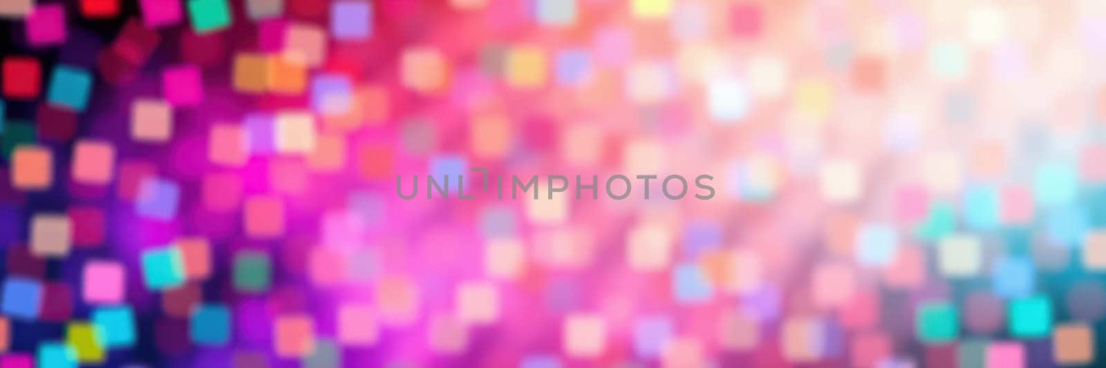Bright bokeh lights in various colors create a lively, enchanting atmosphere at a festive celebration during the evening. The playful patterns evoke a sense of joy and excitement.