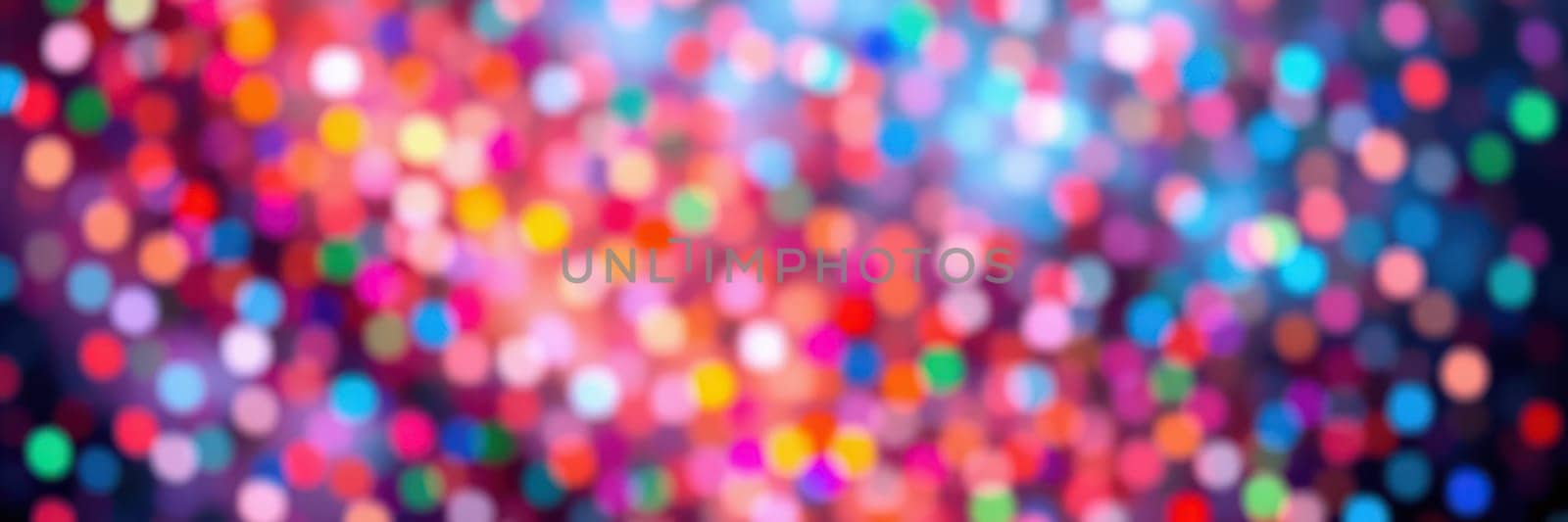 A vibrant display of blurred lights creates a cheerful bokeh effect, perfect for enhancing the atmosphere at parties, weddings, or holiday events.