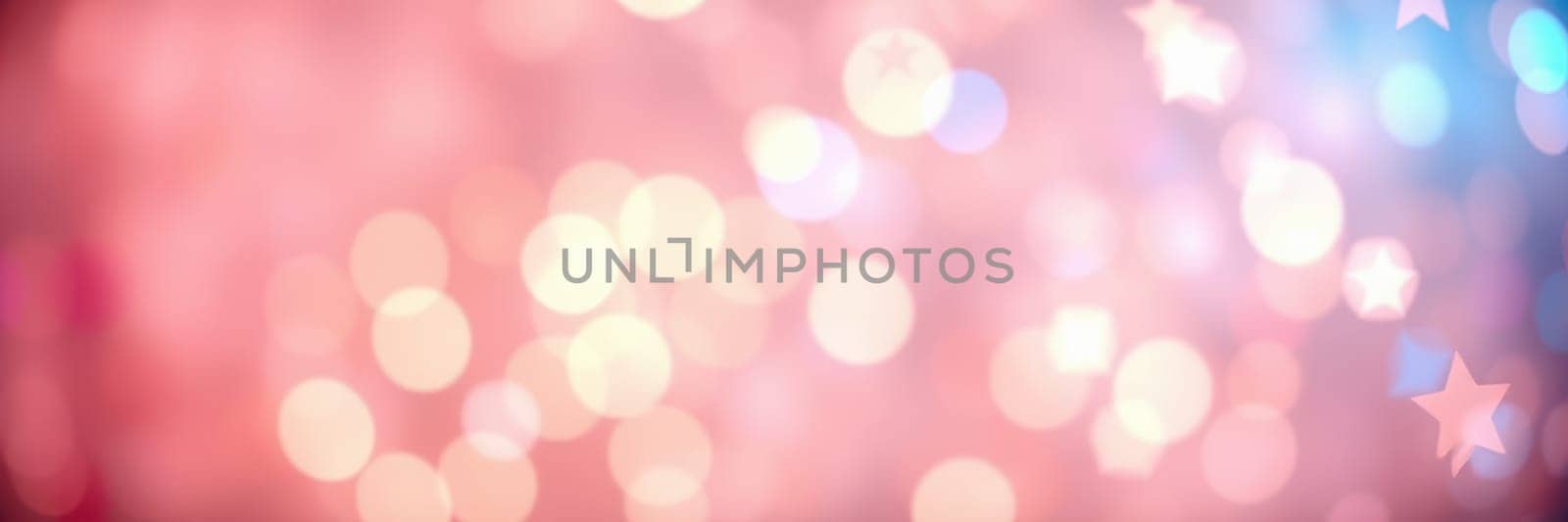 Soft, colorful lights create a warm and inviting ambiance, perfect for parties or festive gatherings. The blurred effect enhances the joyful mood of the setting.