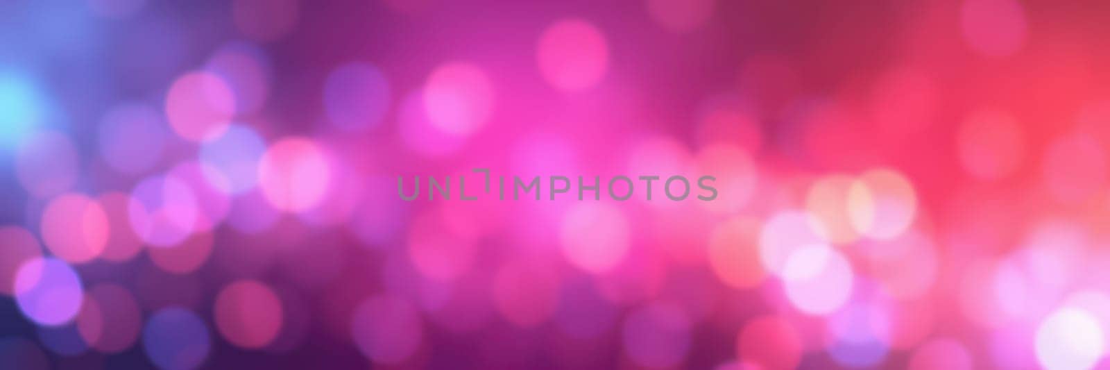 Bright bokeh lights in shades of pink and purple create a festive and lively ambiance, ideal for events or celebrations. The soft glow enhances any social gathering.