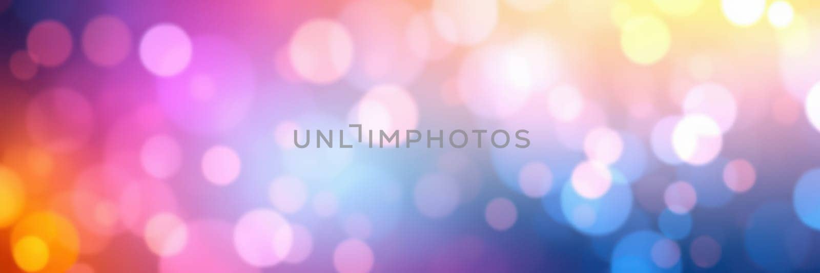 A vibrant bokeh background features blurred circles in various colors, including pink, blue, and yellow. This soft and dreamy effect enhances creativity for designers and artists.