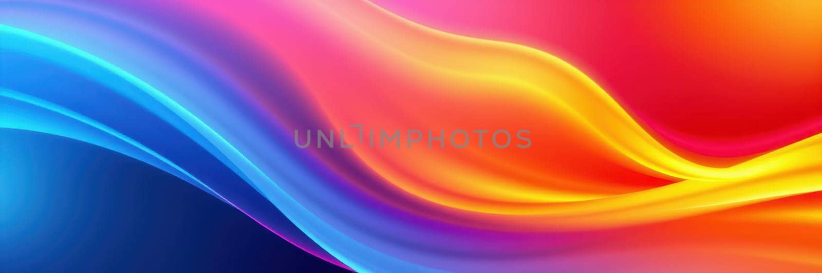 Bright waves of color flow and intertwine, creating an energetic visual experience. The dynamic hues blend seamlessly, evoking a sense of movement and harmony.