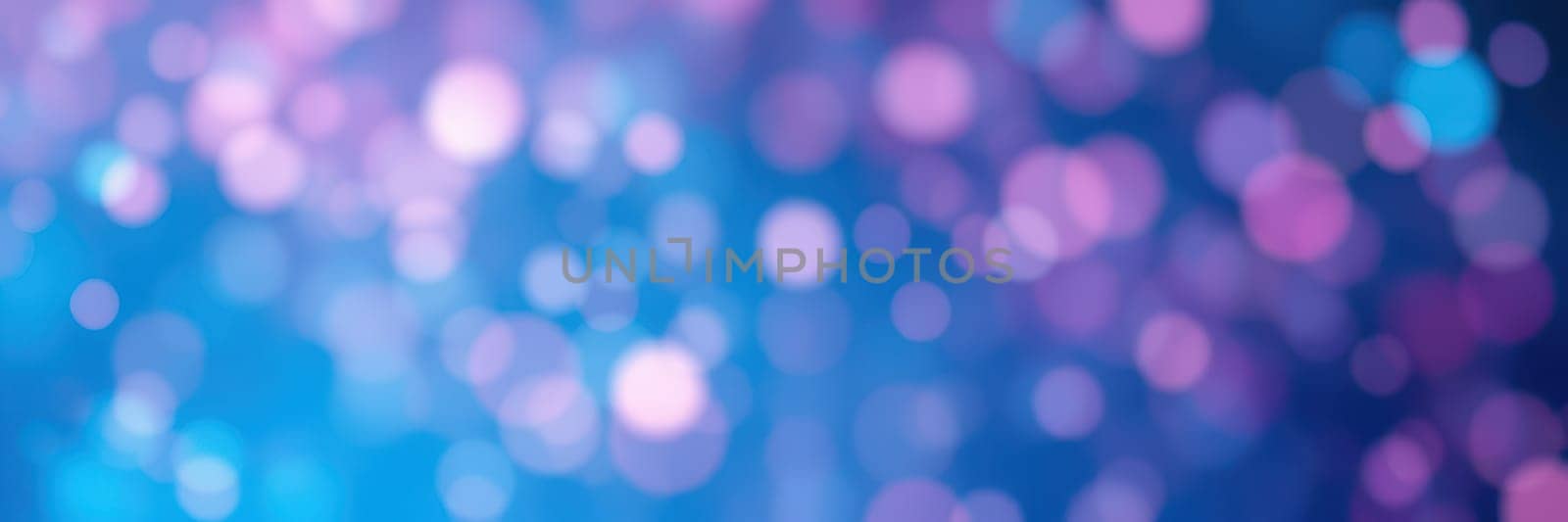 A vibrant display of blurred bokeh lights in shades of blue and purple creates a dreamy backdrop. Perfect for events, parties, and creative projects that need a touch of color.