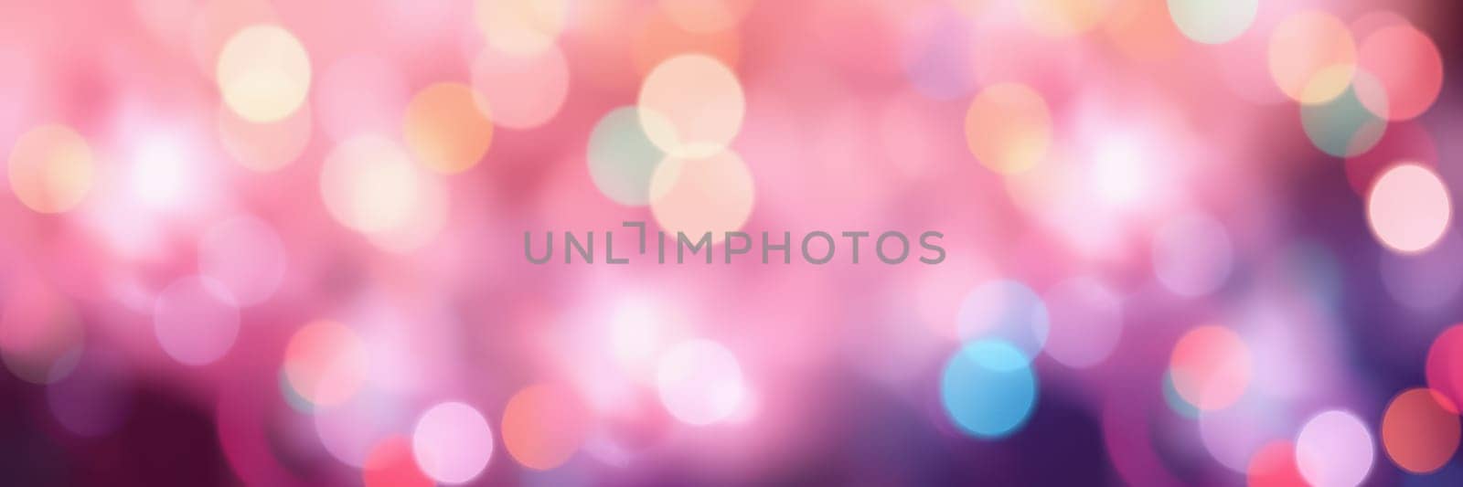 Soft, blurred lights in various colors create a magical ambiance during a nighttime celebration in an energetic city. The vibrant bokeh enhances the festive mood.