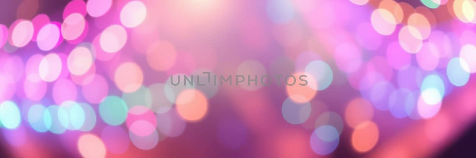 Bright, colorful bokeh lights fill the scene, enhancing the vibrant ambiance of a lively night event in an urban location. The atmosphere is energetic and inviting.
