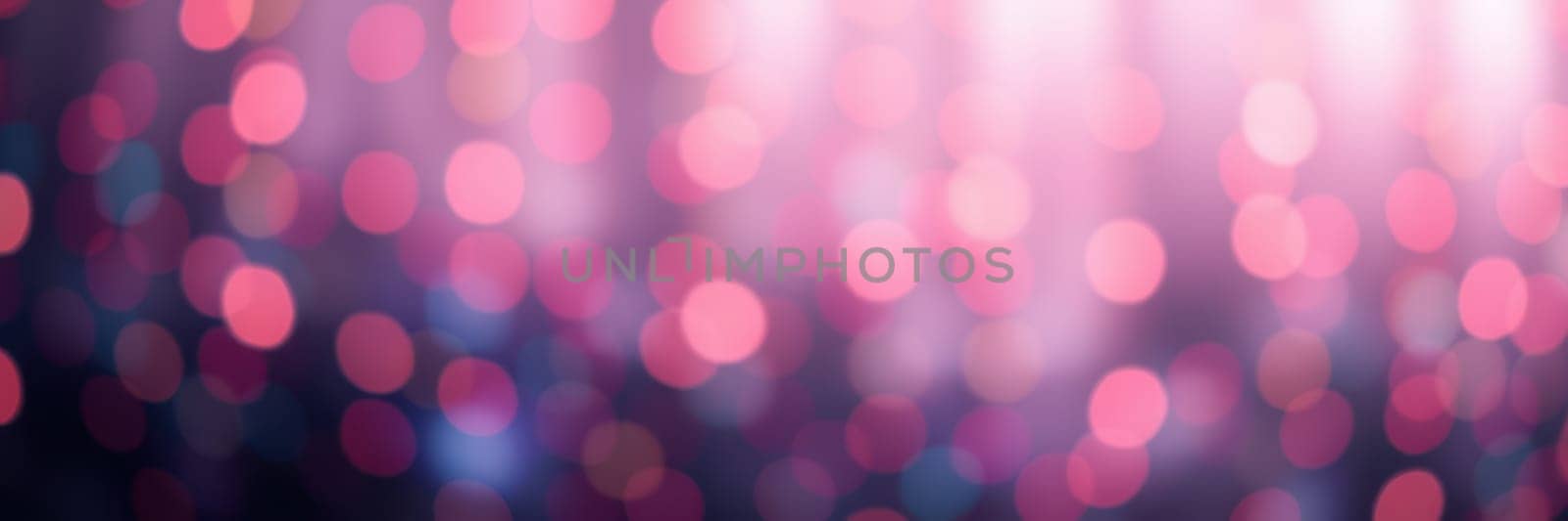 A vibrant display of colorful bokeh lights fills the view, creating an enchanting ambiance at an evening gathering. The soft glow enhances the celebratory mood.