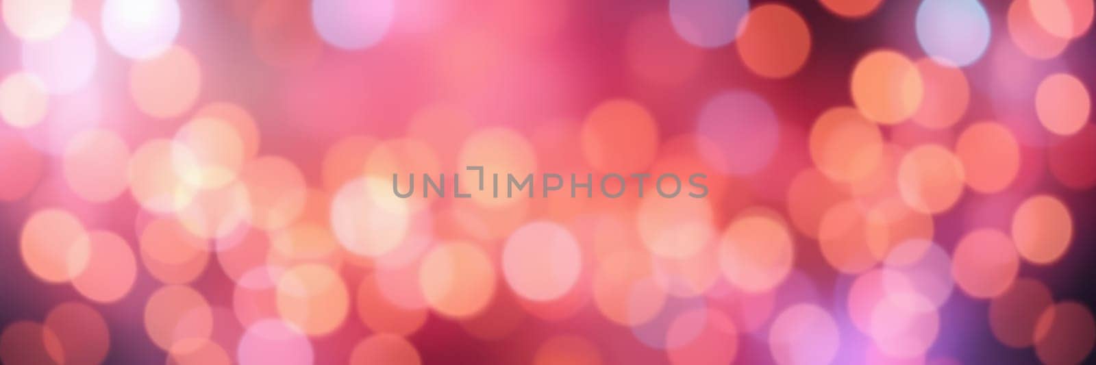Soft, blurred lights in shades of pink, orange, and purple fill the background, creating a lively ambiance for an evening event or celebration.