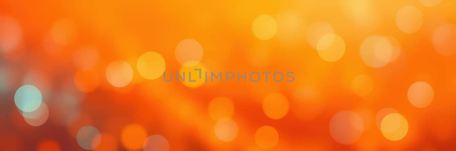 Bright orange and yellow hues fill the background, creating a warm, inviting atmosphere. Soft bokeh lights add a dynamic texture perfect for various artistic uses.