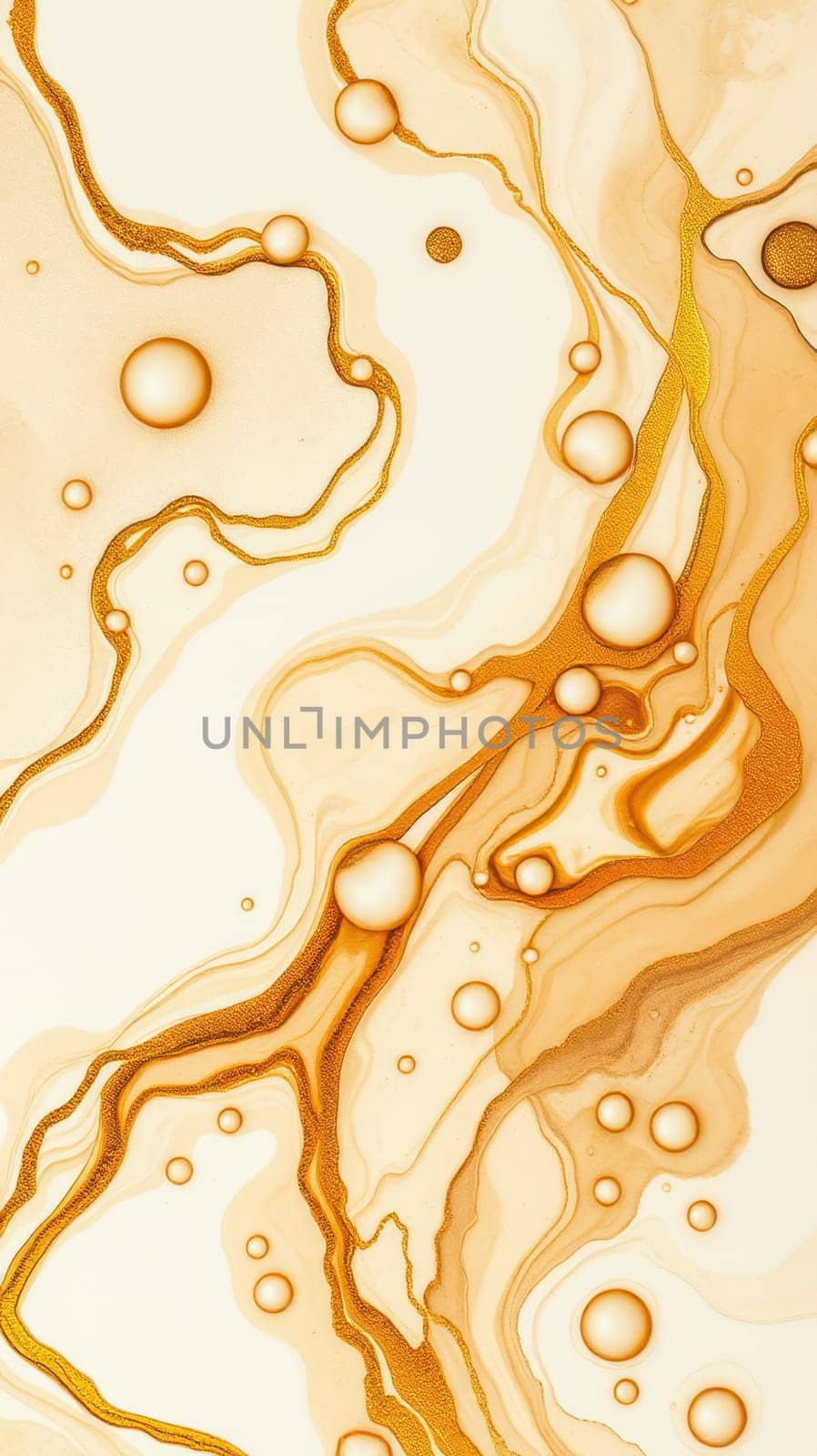 Warm hues in swirling patterns create an abstract composition, featuring circular shapes and flowing lines that evoke a sense of movement and depth.