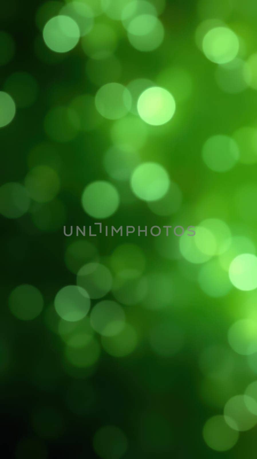 Vibrant circles of green light fill the background, creating a lively atmosphere ideal for a spring celebration. The soft bokeh effect adds depth and texture to the scene.