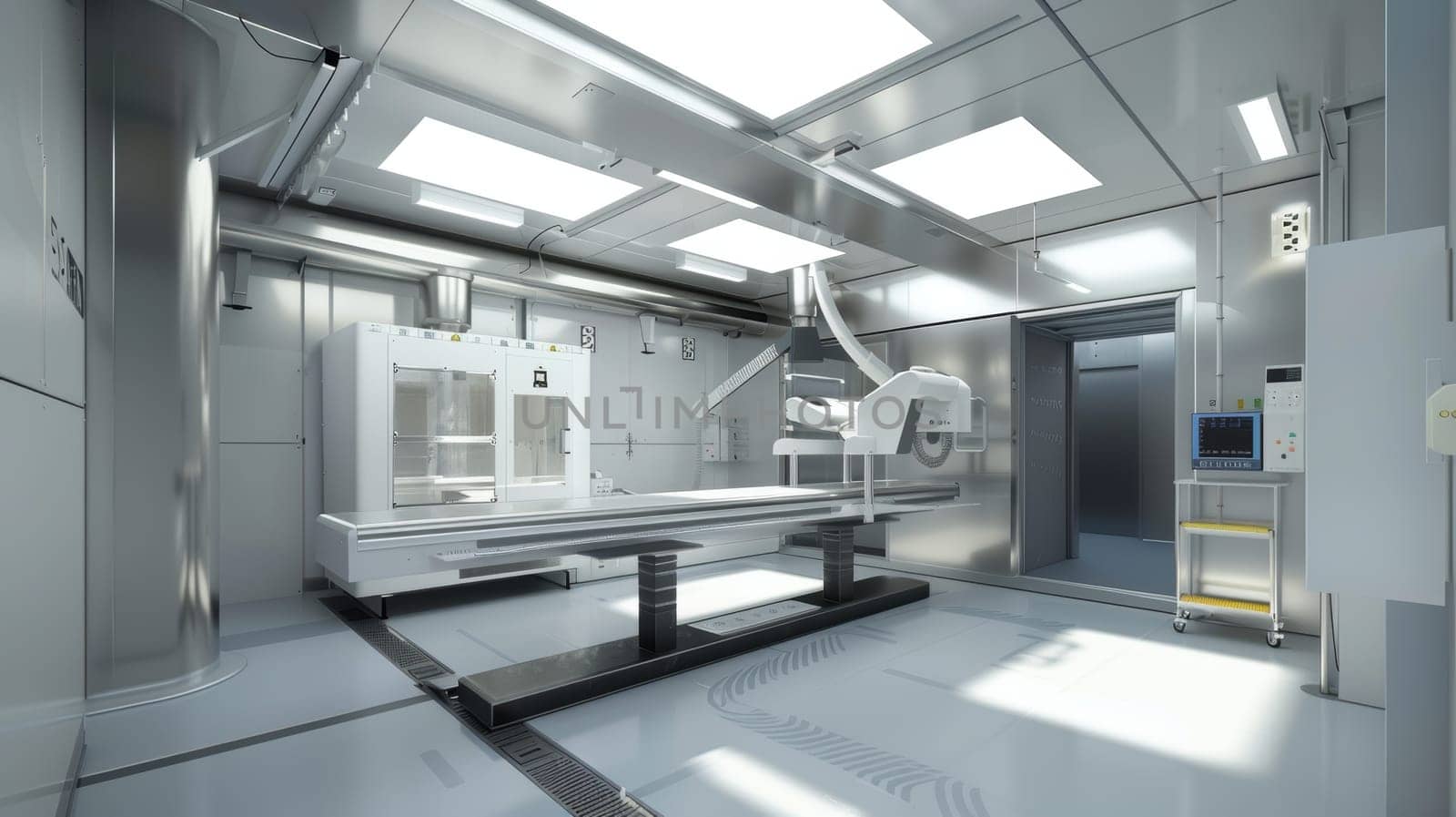 Advanced x-ray system in a modern industrial setting, designed for automated scanning and precise analysis. the equipment features a sleek design and state-of-the-art technology, enhancing efficiency and accuracy in various applications.