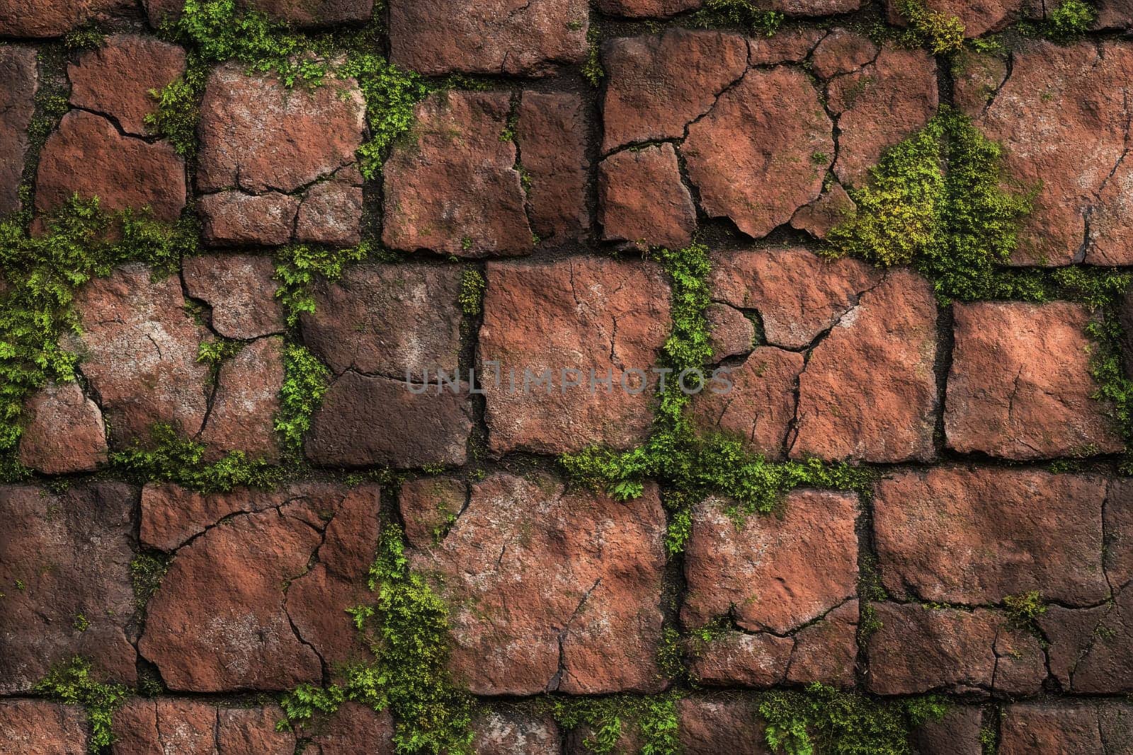 Aged brick texture: weathered surface, cracked masonry details, rustic wall pattern, historic charm, uneven surface tones, distressed structure, timeworn character, vintage appeal