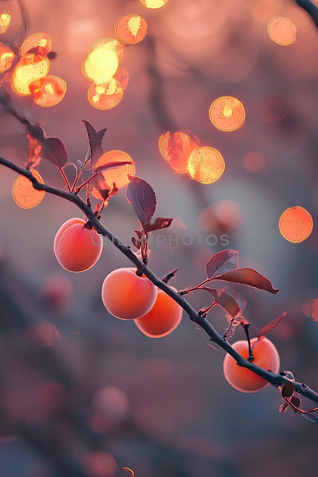 tree branch with apricot. Selective focus. Nature.