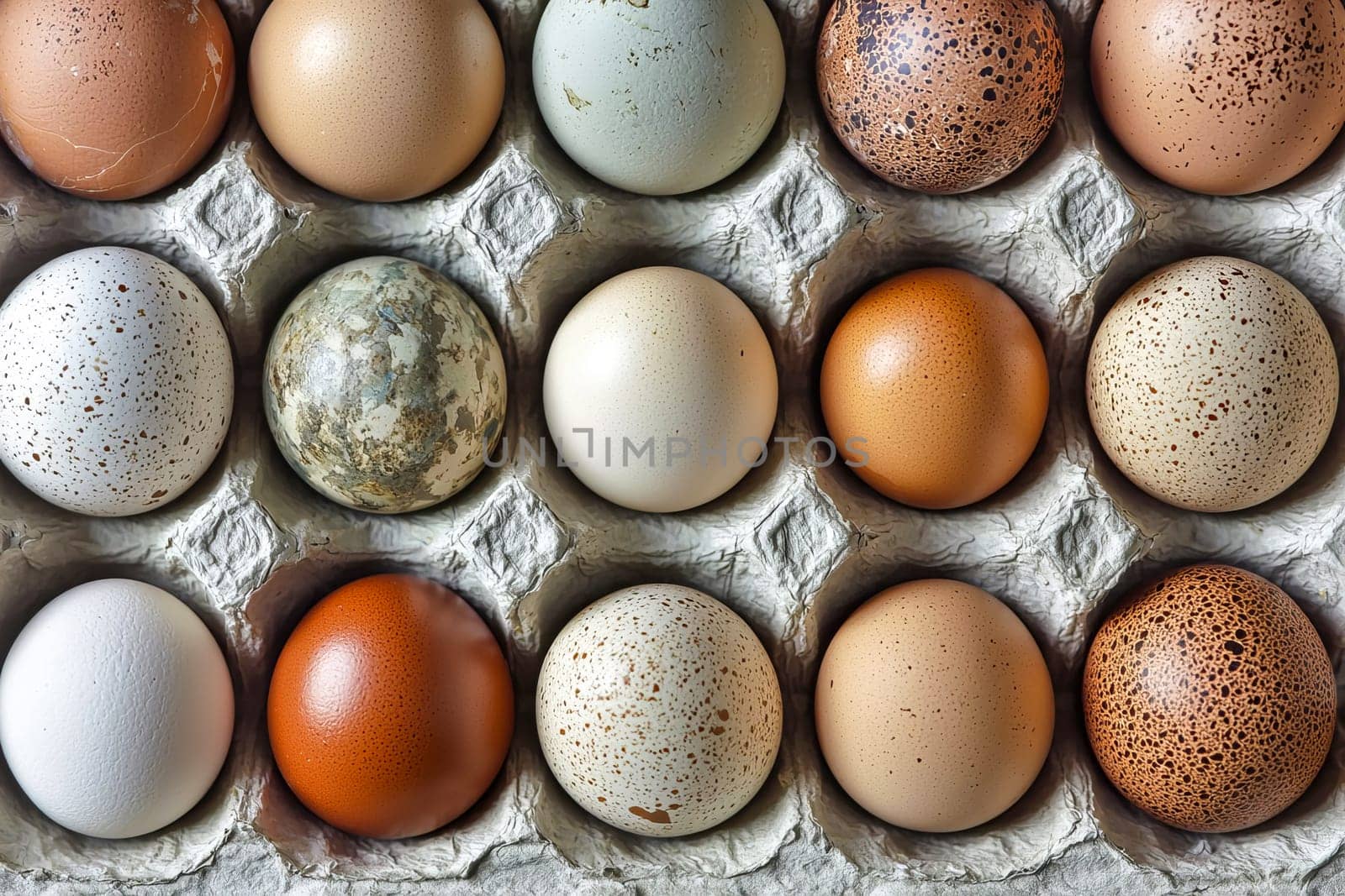 Cardboard packaging with chicken eggs. AI generated..
