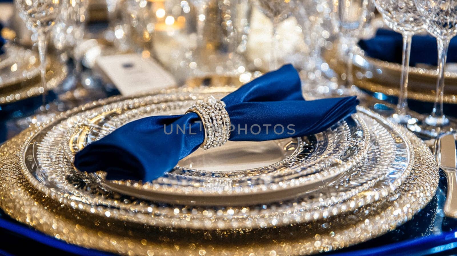 Christmas tablescape decoration, formal family dinner holiday celebration, luxury table setting decor, English country and home style idea