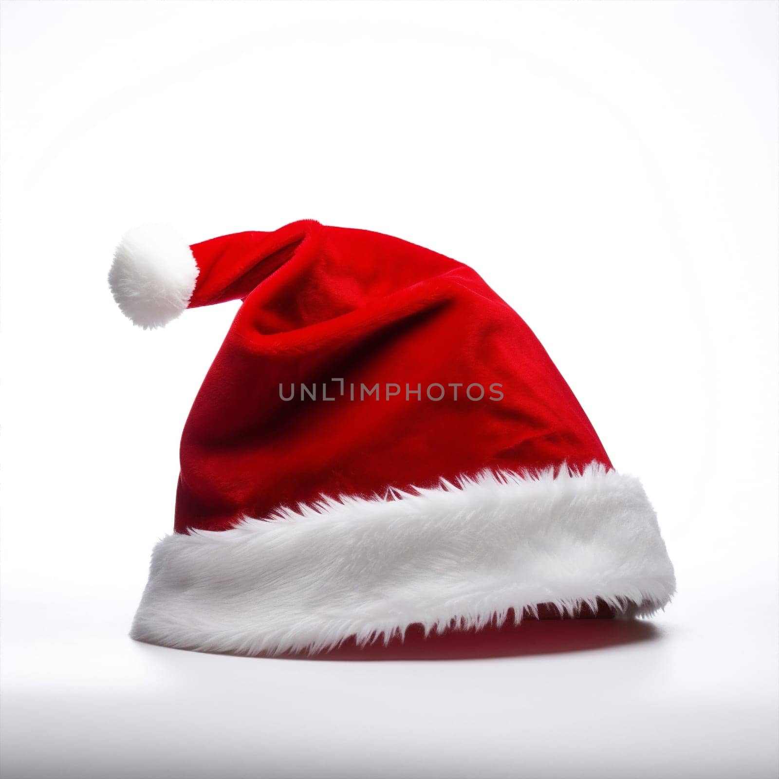 Claus santa symbol costume claus fur cap christmas hat xmas object decoration red december seasonal background isolated santa winter tradition celebrate holiday white new