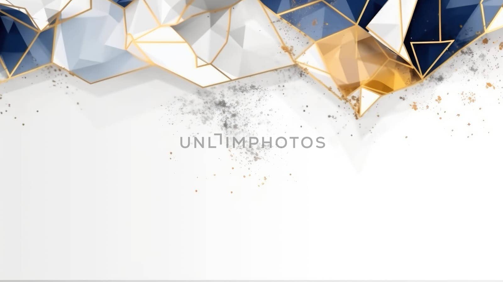 Abstract watercolor artwork mixed with buzzy geometric shapes for background of social media banner generative AI image