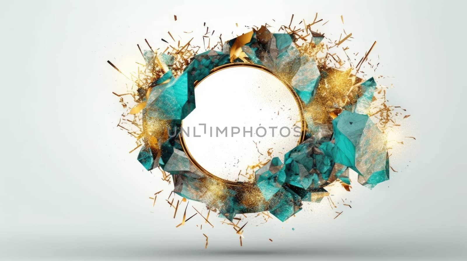 Artistic frame for design advertising placement and buzzy logo background generative AI