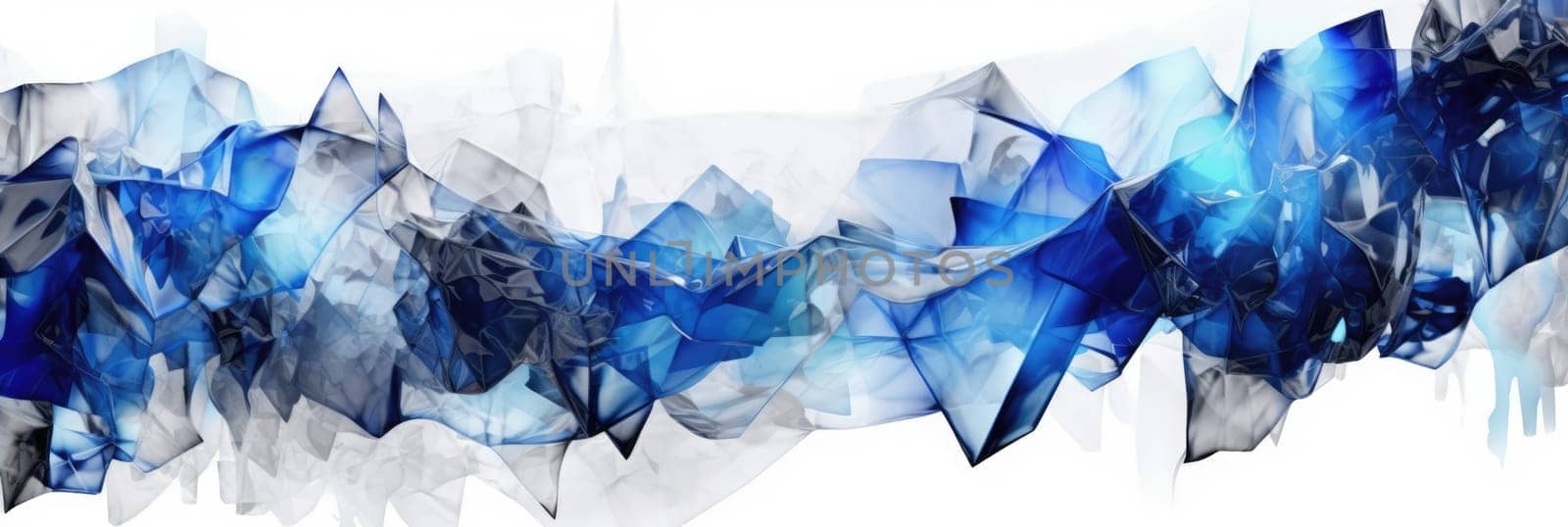 Abstract watercolor artwork mixed with buzzy geometric shapes for background of social media banner generative AI image