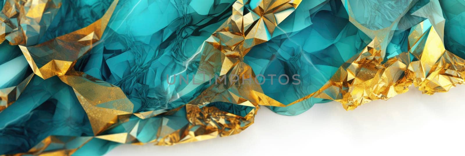 Abstract watercolor artwork mixed with buzzy geometric shapes for background of social media banner generative AI image