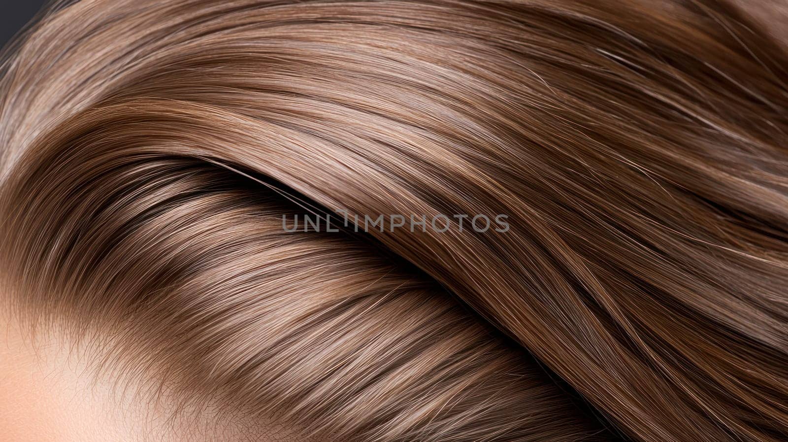A Glossy and healthy hair showcasing smooth texture and shine. Perfect for hair care and styling inspiration