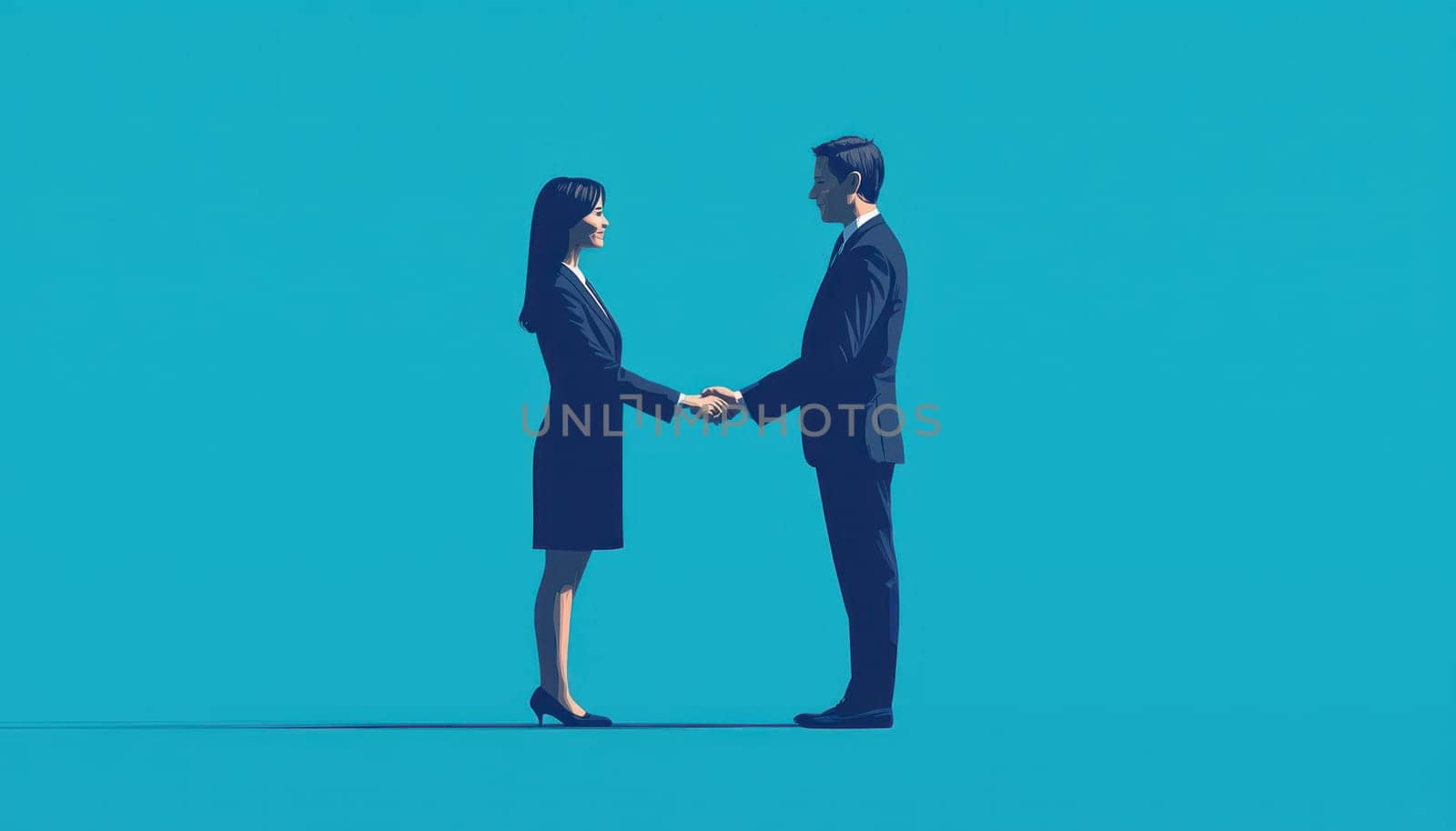A Businessperson shaking hands with manager in professional setting, conveying trust and collaboration