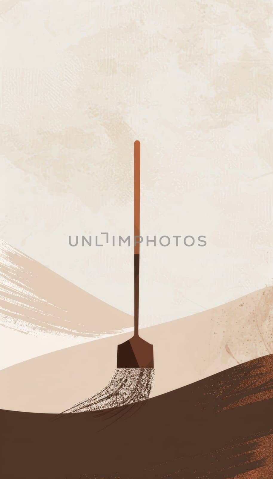 Minimalist banner design featuring mocha mousse hues and bold typography, ideal for promoting a community cleanup initiative. the abstract brushstroke elements convey creativity and environmental consciousness, perfect for digital or print use.