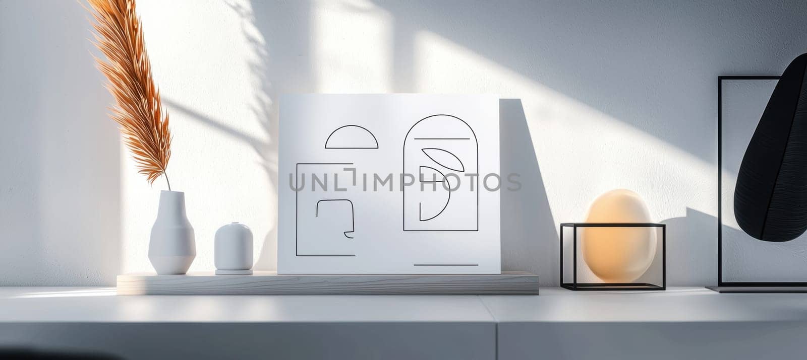 Minimalist line art sticker sheet displayed on a clean white surface, enhanced by high contrast lighting, creating an elegant and modern presentation. ideal for contemporary design projects, posters, and creative collections.