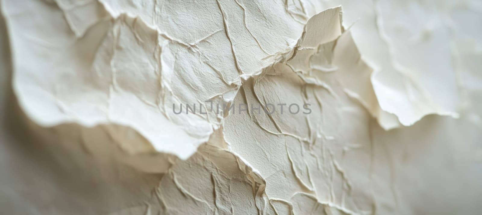 High-detail macro view of a torn paper corner showcasing intricate fibers and rich natural textures. ideal for use in artistic product photography, textured backgrounds, and design elements for print and digital projects.