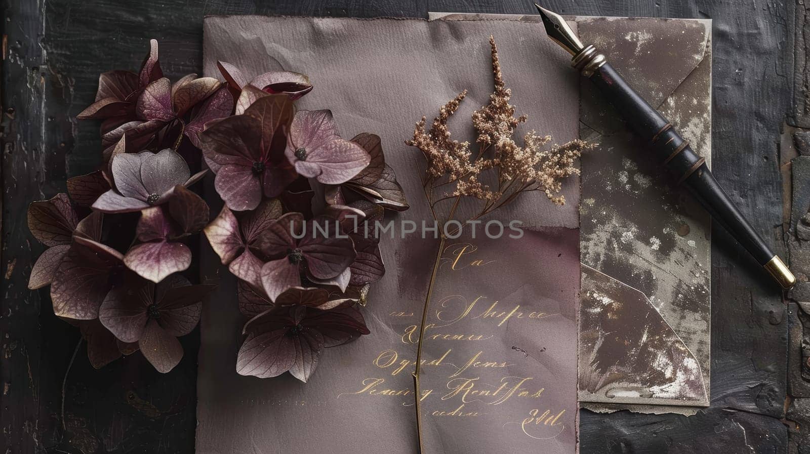 A serene portrait featuring a woman with soft, wavy hair set against a backdrop of dried flowers in earthy tones. the harmonious blend of mocha and beige hues creates a warm, elegant atmosphere suitable for bridal inspiration or event styling.