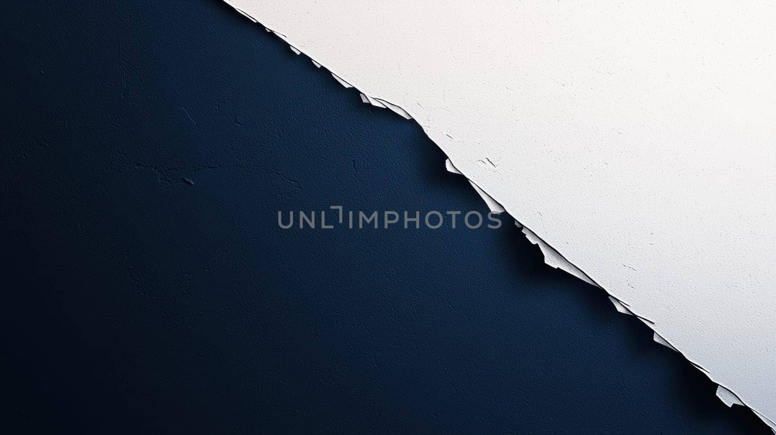 A sleek, contemporary design featuring a stylish torn edge traversing a smooth white and navy gradient background. ideal for use in corporate branding, marketing materials, and graphic design projects requiring a professional aesthetic.