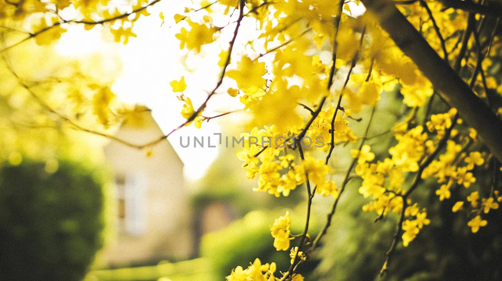 Cotswolds cottage and garden in the English countryside style, modern architecture and design idea