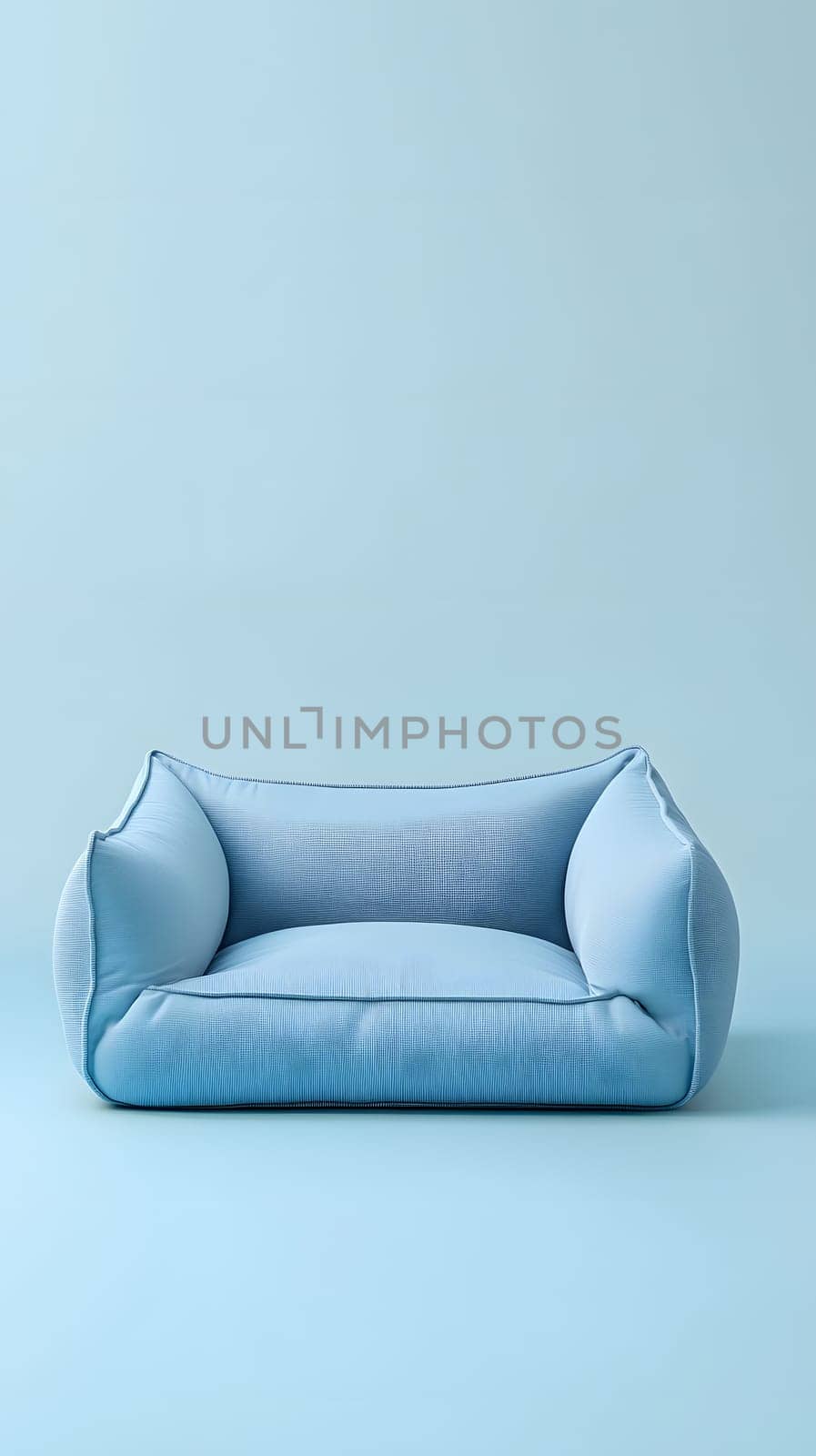 A soft, blue pet bed designed for comfort and relaxation.