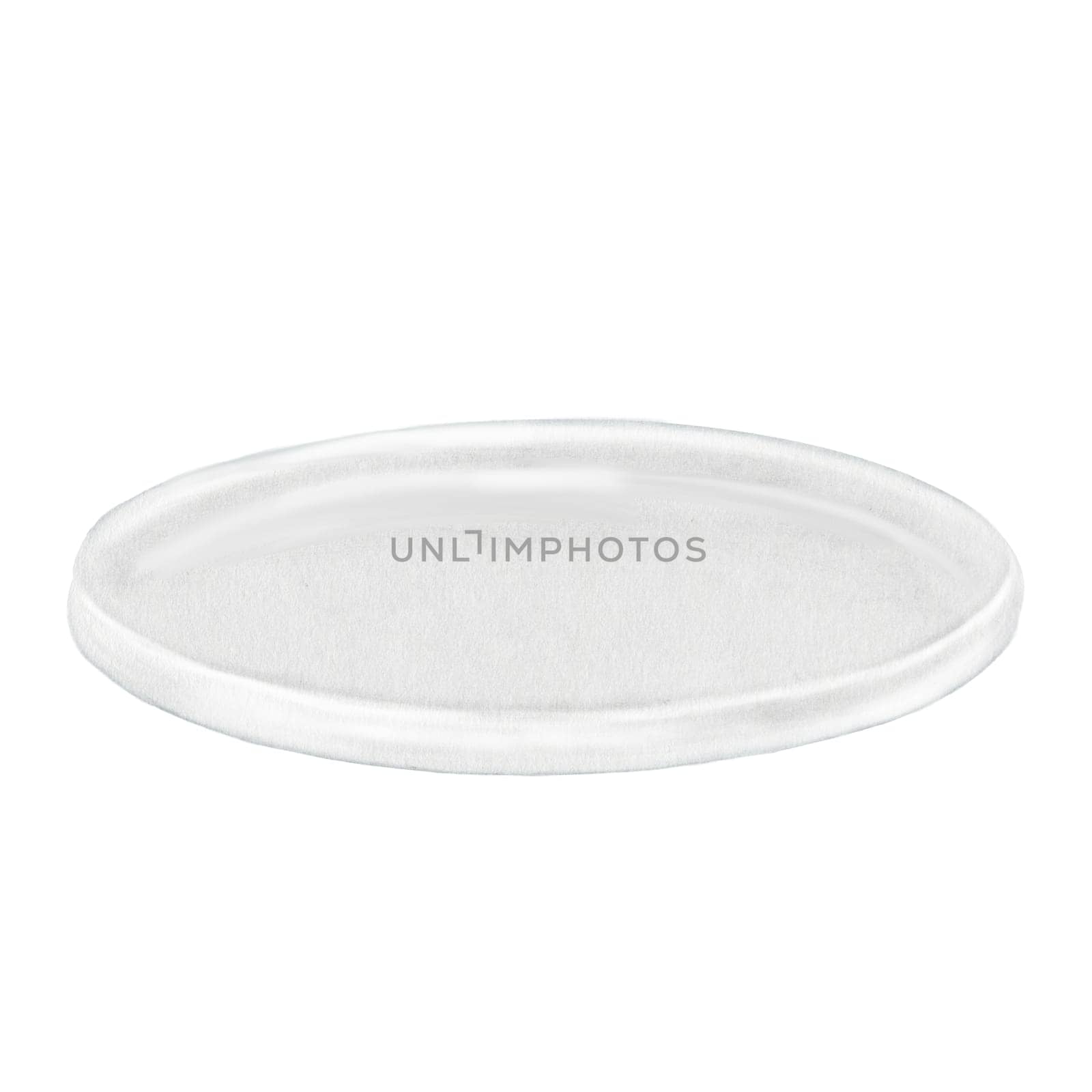 Plate watercolor. Hand drawn porcelain empty dish on isolated white background. Clip art tableware. Ideal for restaurant menus, recipe books and advertising posters. High quality illustration