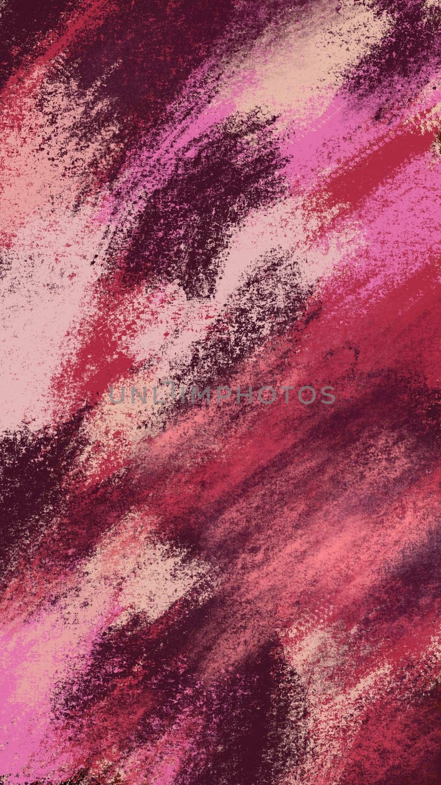 pink and berry-red a acrylic texture hand-drawn with careless brush strokes. abstract painted background