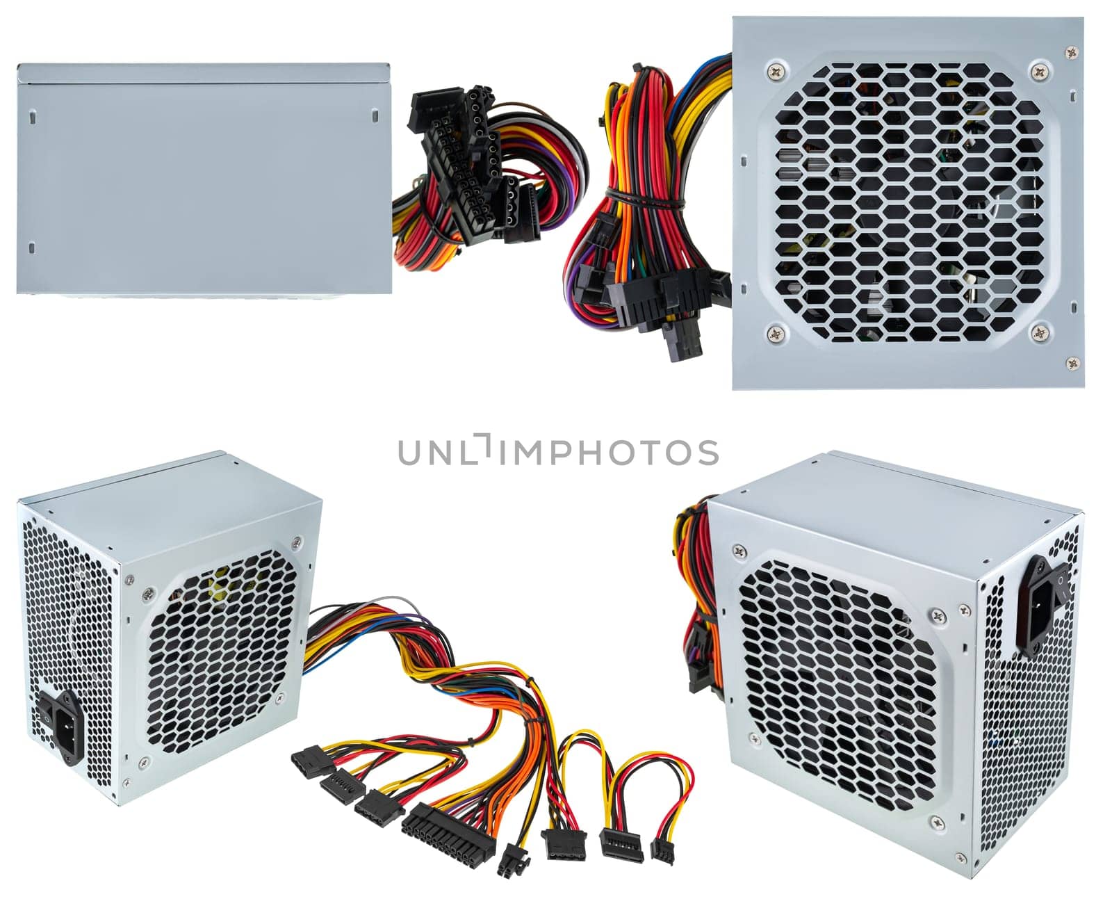 computer power supply, on white background in insulation by A_A