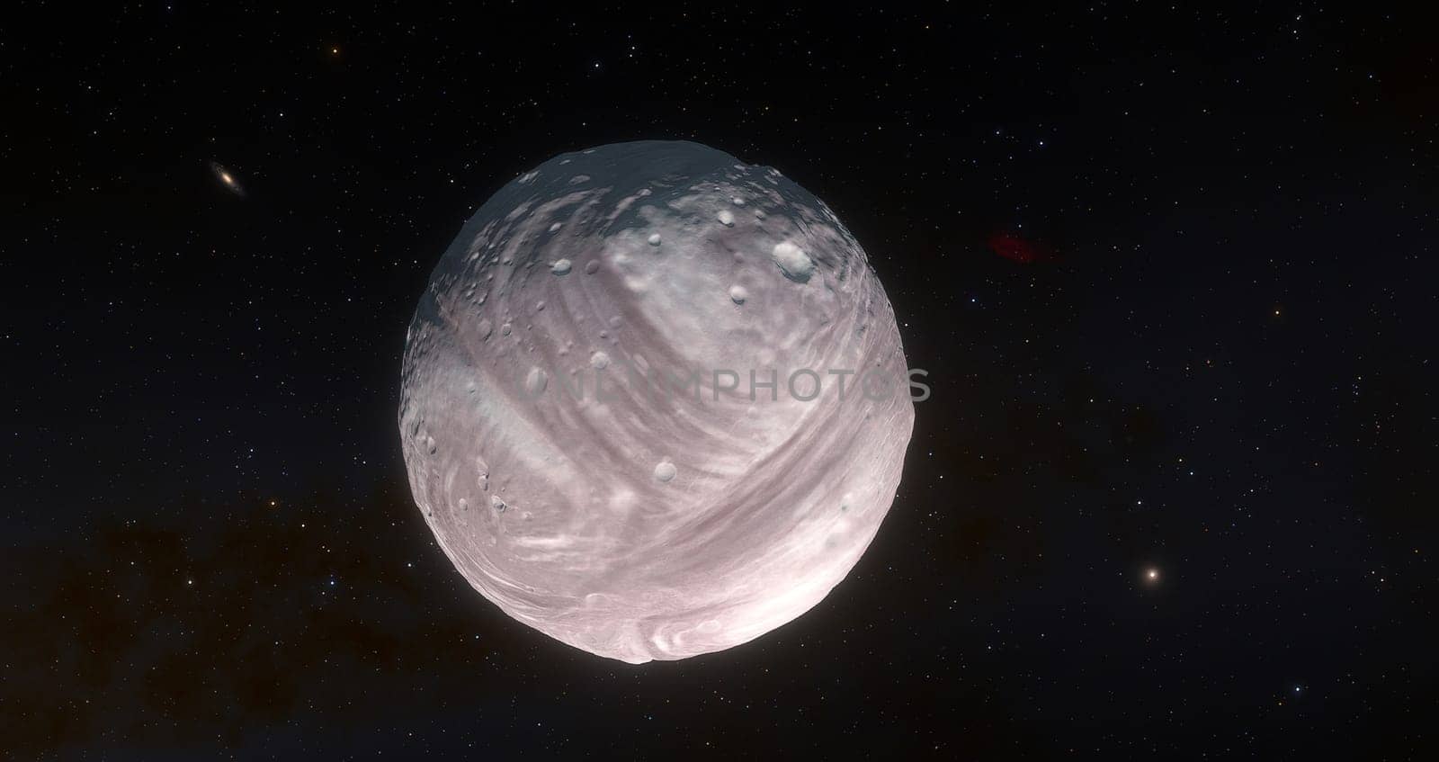 Miranda is one of the moons orbiting the planet Uranus in the Solar System. It is classified as frigid airless microaquaria. Discovery date 1948.