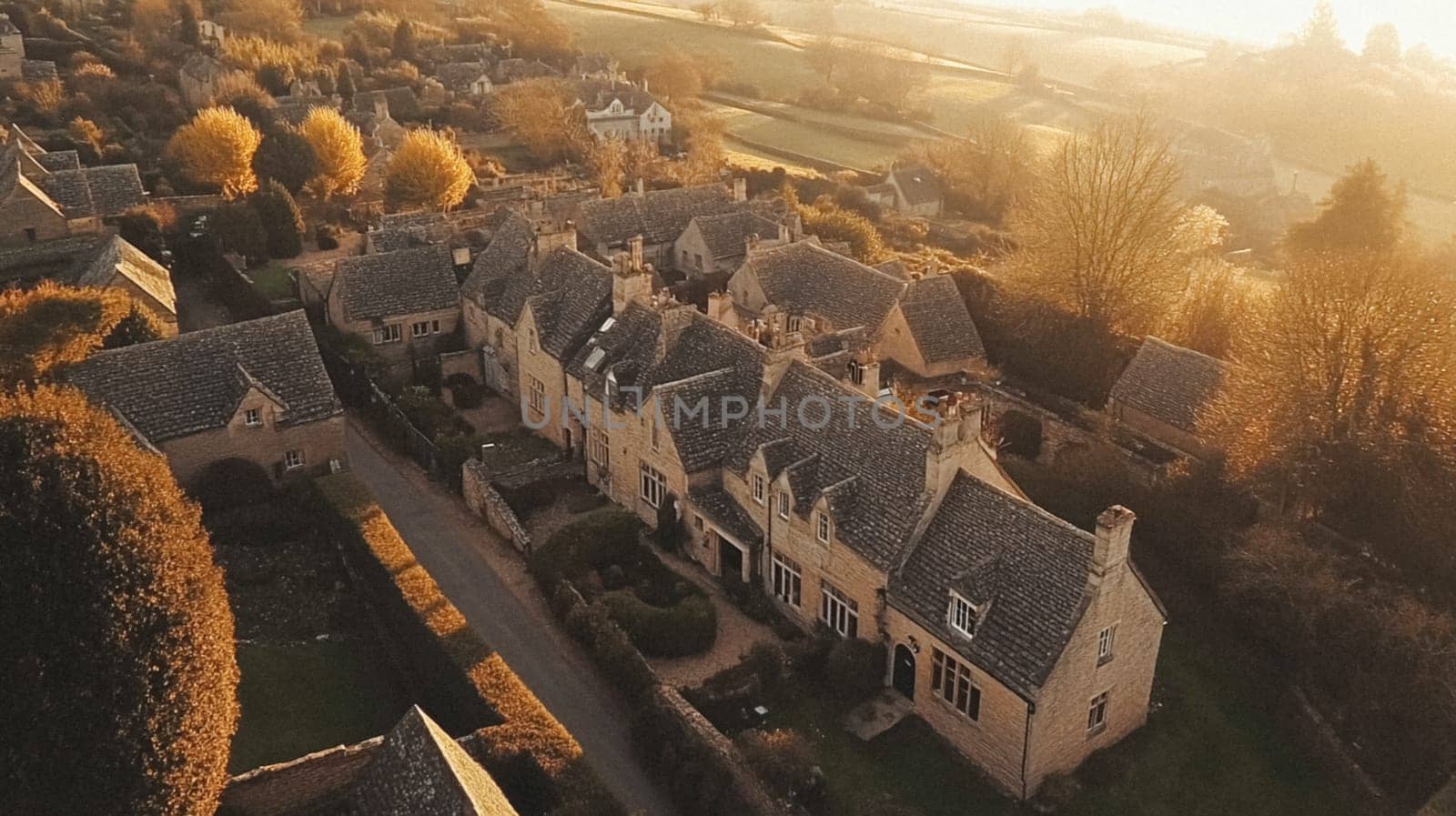 Cotswolds cottage and garden in the English countryside style, modern architecture and design idea