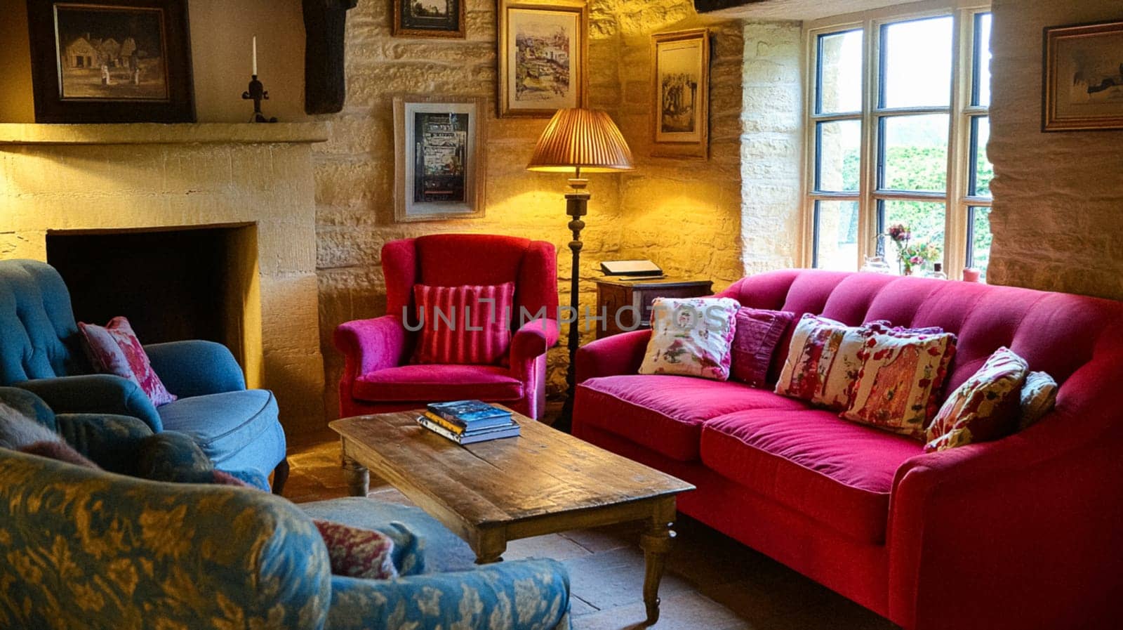 Country cottage decor, Cotswolds style interior design, furniture and home decor in elegant English country house style idea